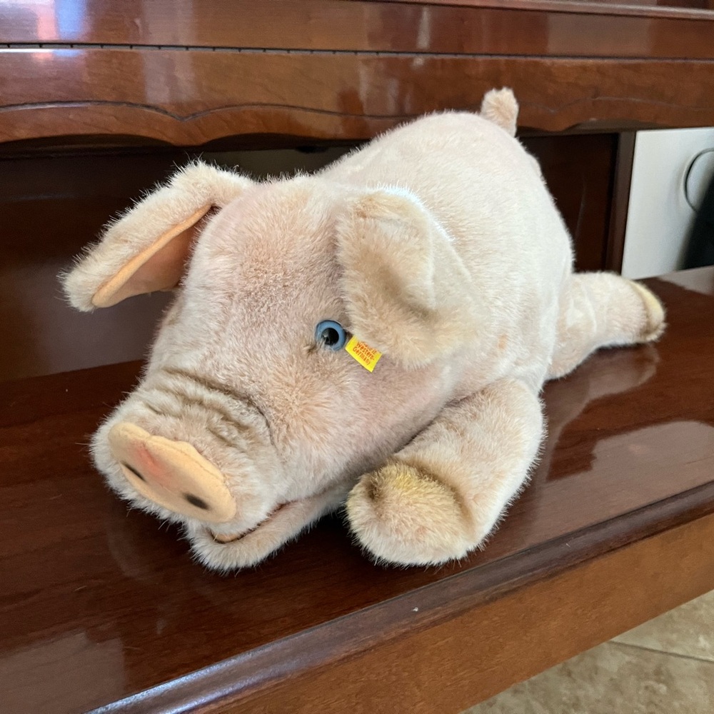 STEIFF WEST GERMANY MOLLY PIG 🐷 0360/45 NEAR PERFECT VINTAGE 🧸
